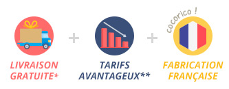 Livraison gratuite - Tarifs avantageurx - Fabrication française
