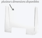 Vitrine de protection pour accueil