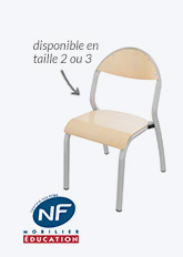 Voir la chaise scolaire pour crèche et maternelle bois hêtre