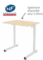 Voir la chaise scolaire réglable en bois hêtre