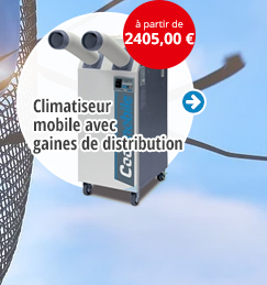 Climatiseur mobile avec gaines de distribution