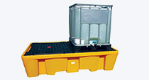 Palette de rétention 2 IBC 1100 L soit 50% de rétention